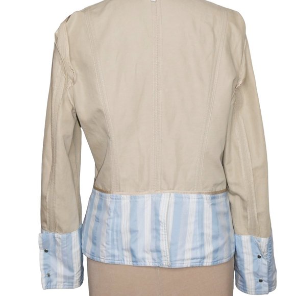 MARCCAIN Beige Linen Blend Blazer/Jacket Size 6 - US 14 - Picture 5 of 11